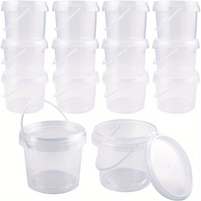 Slime Containers with Airtight Lids (8 oz, 24 Pack) - Clear