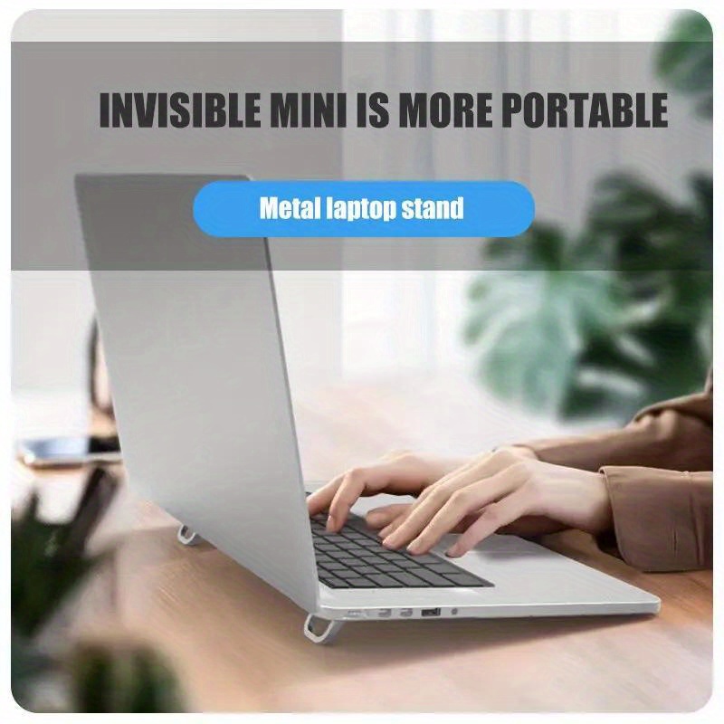 2 Pcs Self-adhesive Mini Portable Laptop Stand Foldable Ergonomic Desktop  Stand