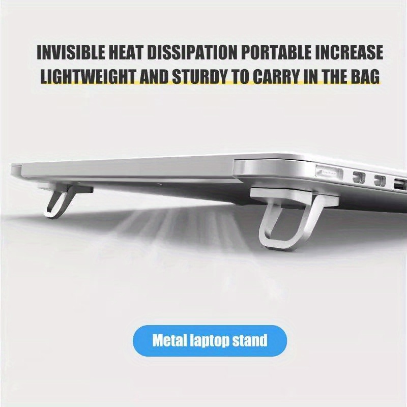 2PCS Portable Mini Laptop Stand Holder Metal Foldable Riser For Notebook  MacBook