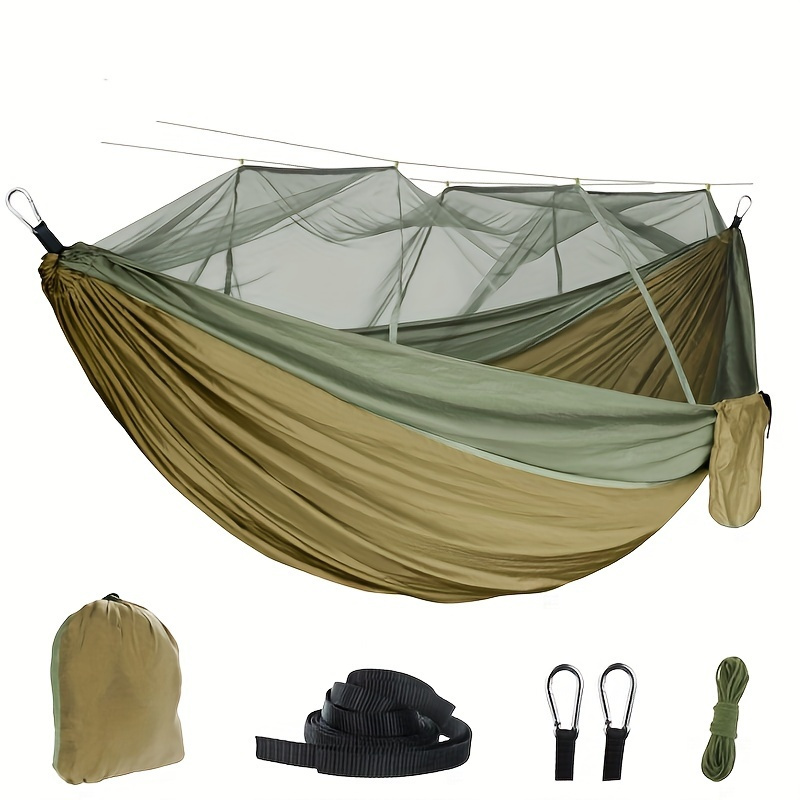 

3-in-1 Hammock With Mosquito Net - Waterproof Double Camping Hammock For Backpacking, Travel, And Park