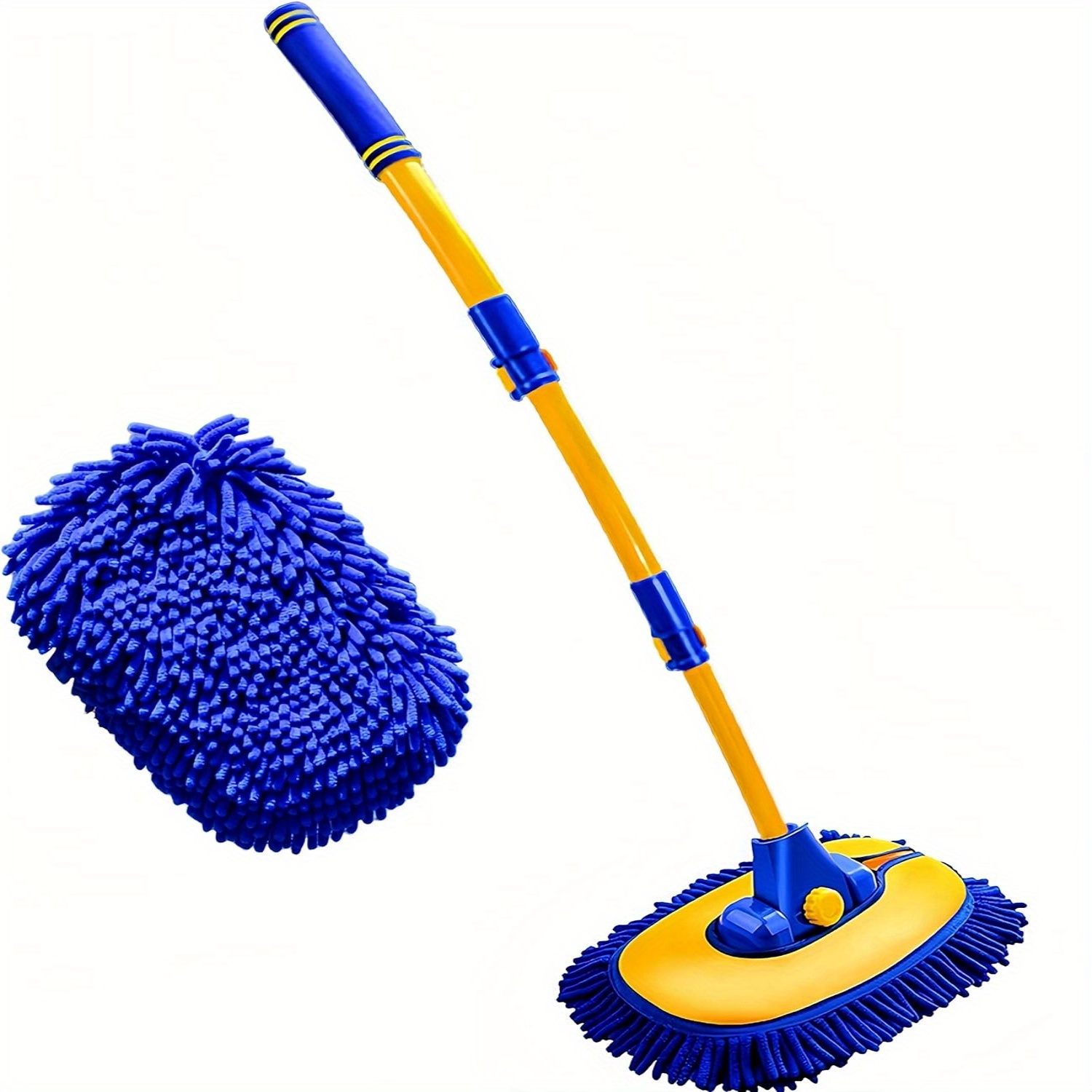 anngrowy 62 Microfiber Car Wash Brush Mop Kit Mitt Sponge with
