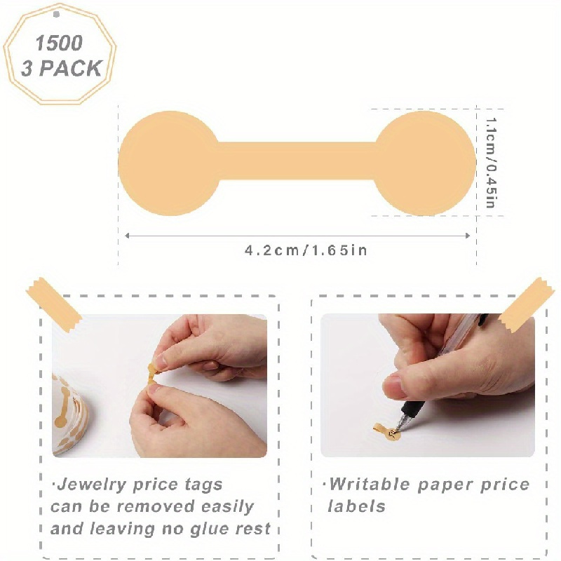 Jewelry Price Decoration Kraft Paper Sticker Labels - Temu