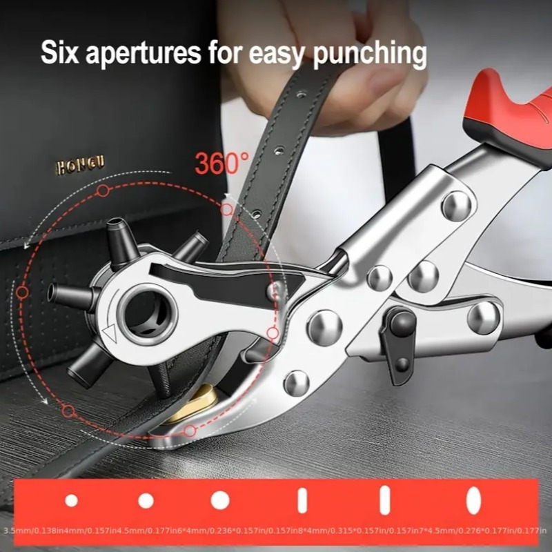 1pc Puncher A Cintura Multifunzionale Per La Casa Puncher A Foro Ellittico  Per Cinture Pinze Per
