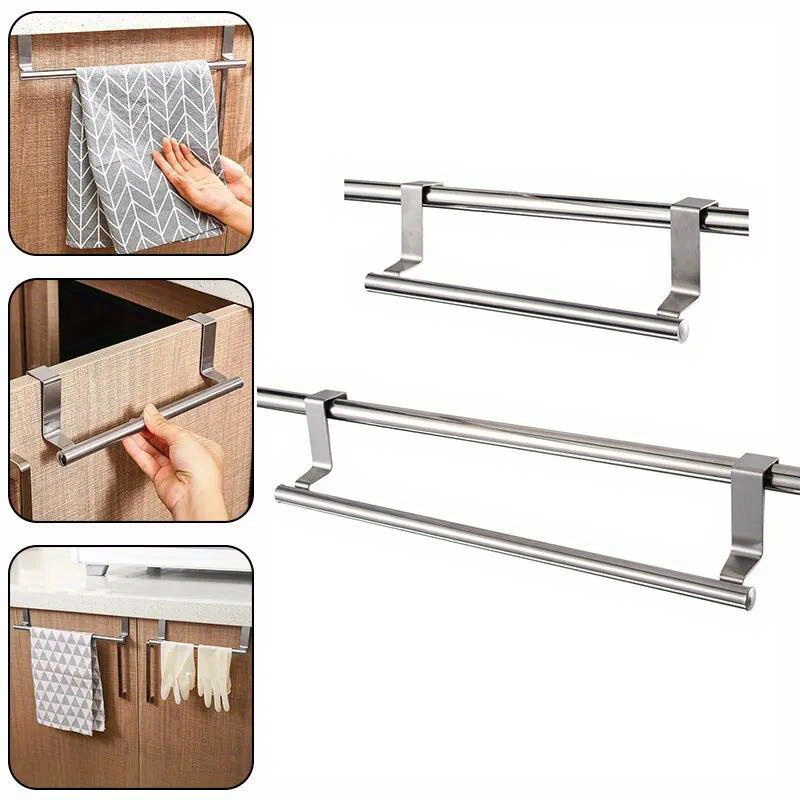 Towel Rack Over Door Towel Bar Hanging Holder Stainless Steel