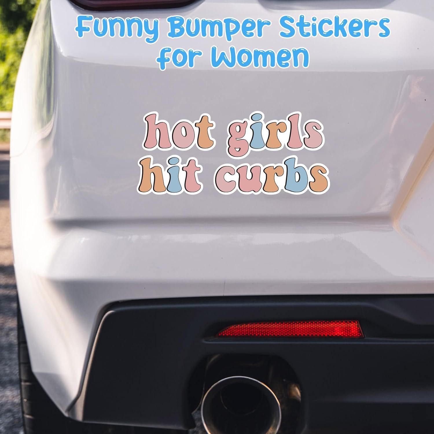 Funny Car Stickers Hot Girls Hit Curbs Bumper Sticker Vinyl - Temu