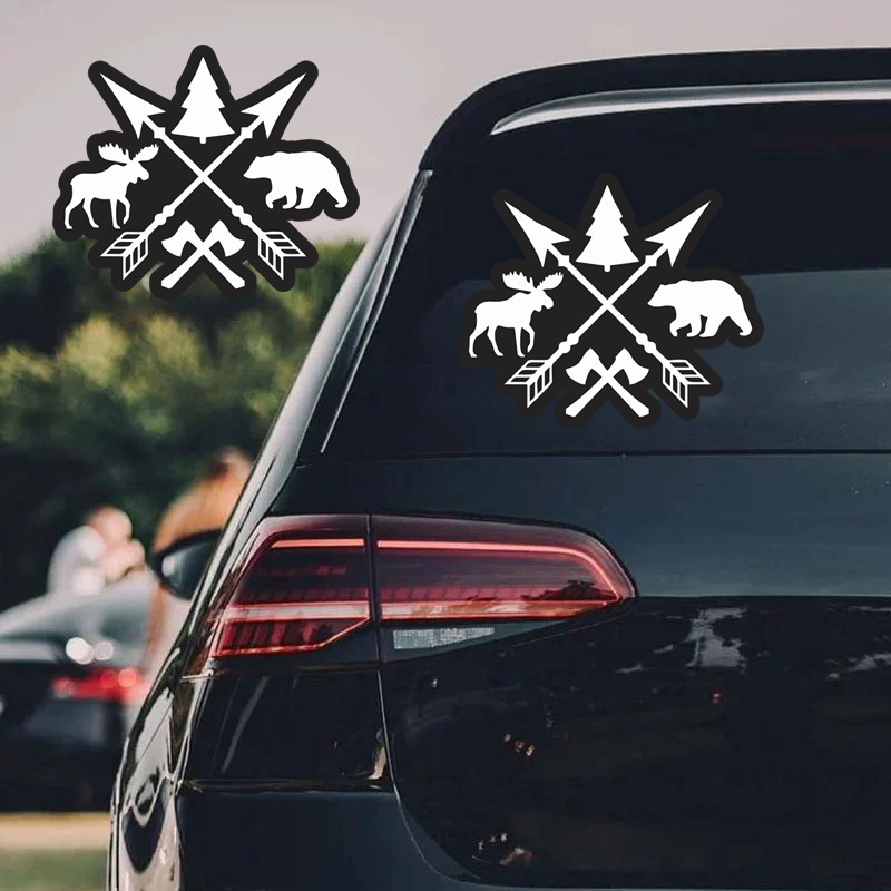 Moose Crossing Vinyl Decal - 3 Inch Waterproof Sticker For Cars & Outdoor Use