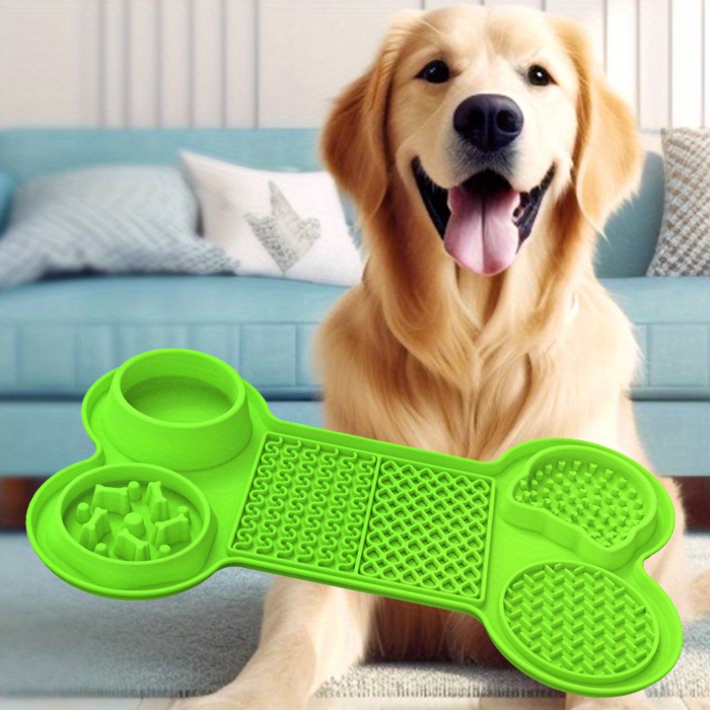 6 in 1 Slow Feeder Dog Bowls Silicone Licking Mat for Dogs Lick