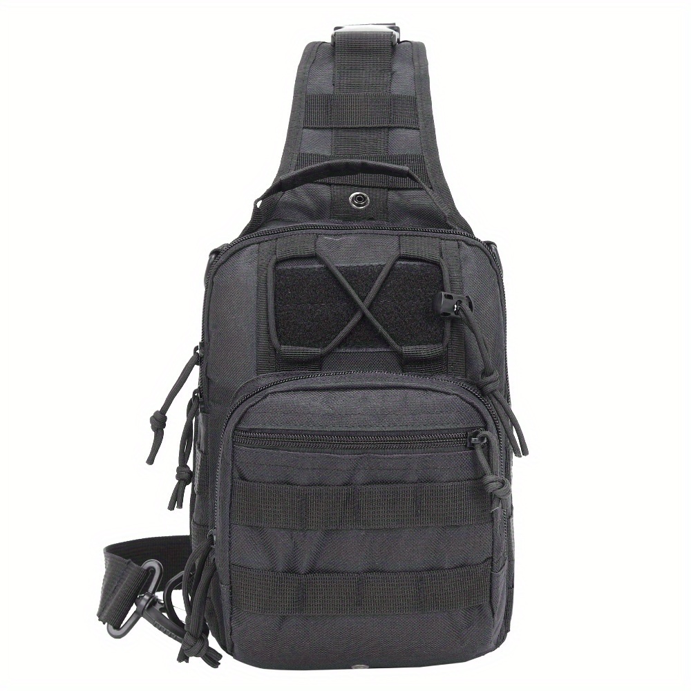 Image of Outdoor Sports Men's Chest Bag, Crossbody/handheld Multi-functional Tactical Small Chest Bag, Unisex