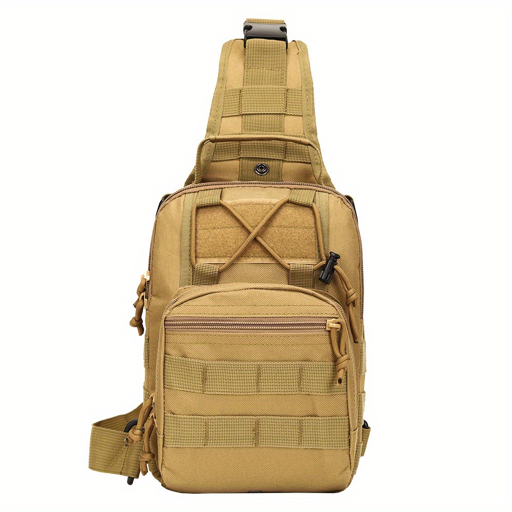 Image of Outdoor Sports Men's Chest Bag, Crossbody/handheld Multi-functional Tactical Small Chest Bag, Unisex