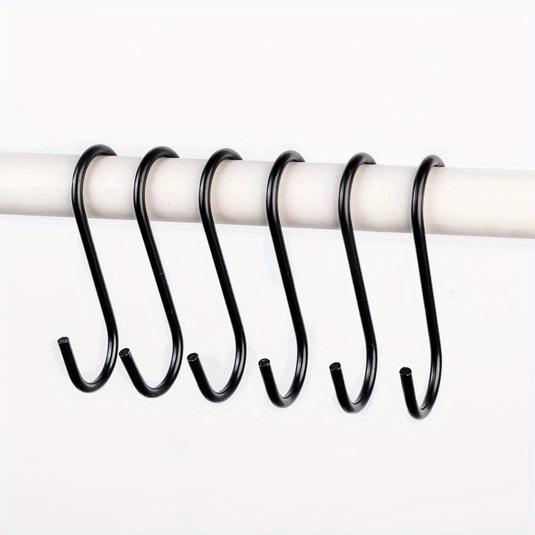 Made By Design 4pk Metal S Hook Hanger Black - Made By DesignTM