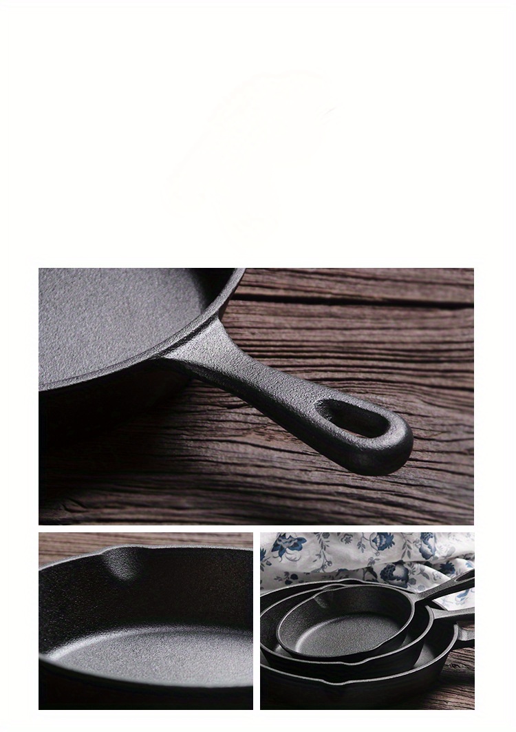 Cast Iron Frying Pan, Frying Pan With Drip Nozzle, Pre-treatment Oven, Safe  Cooking Utensils, Camping Indoor And Outdoor Cooking, Barbecue Safety,  Restaurant Chef Quality, Kitchen Accessories - Temu