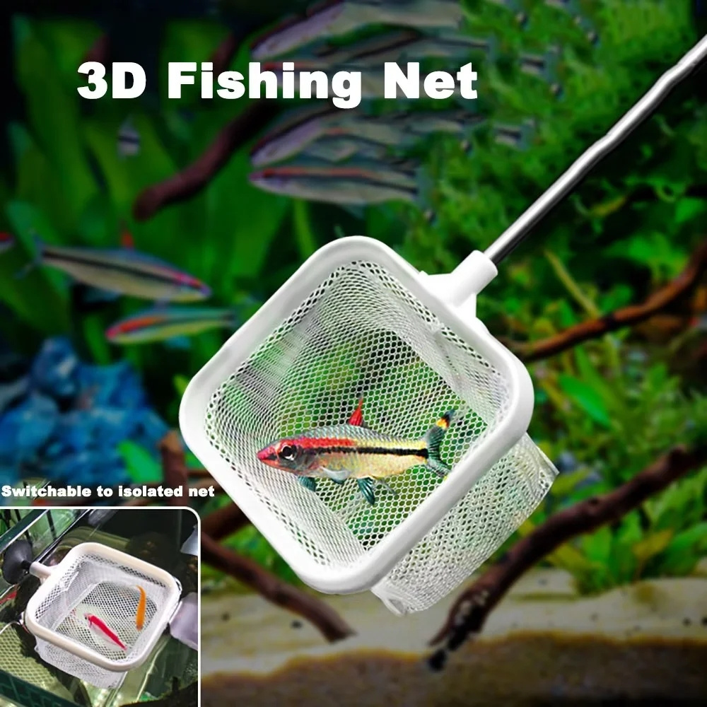 Aquarium Square Fishing Net Suction Cup Extendable Long - Temu