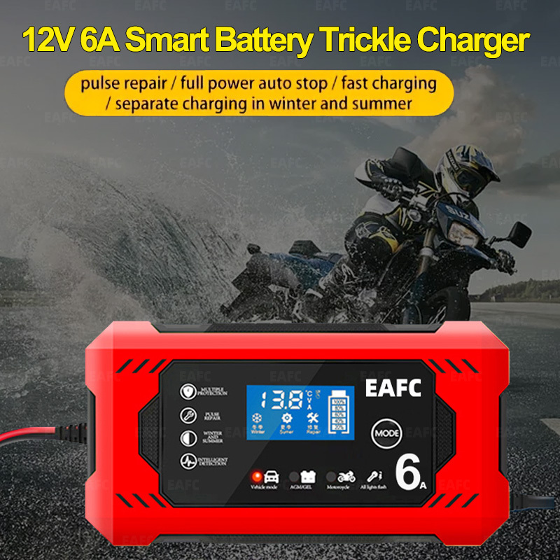 1pcar Battery Charger 12v 6a Smart Battery Trickle Charger - Temu