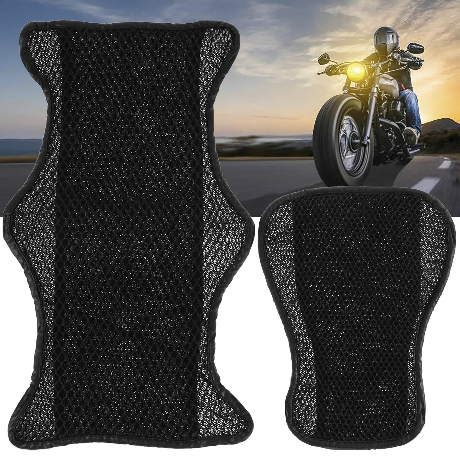 Motor Sitzkissen Atmungsaktive Luftkühlung Motorrad Sitzbezug Mit  Verstellbarem Elastischem Band Anti-Rutsch Motorrad Pad Für Motorrad