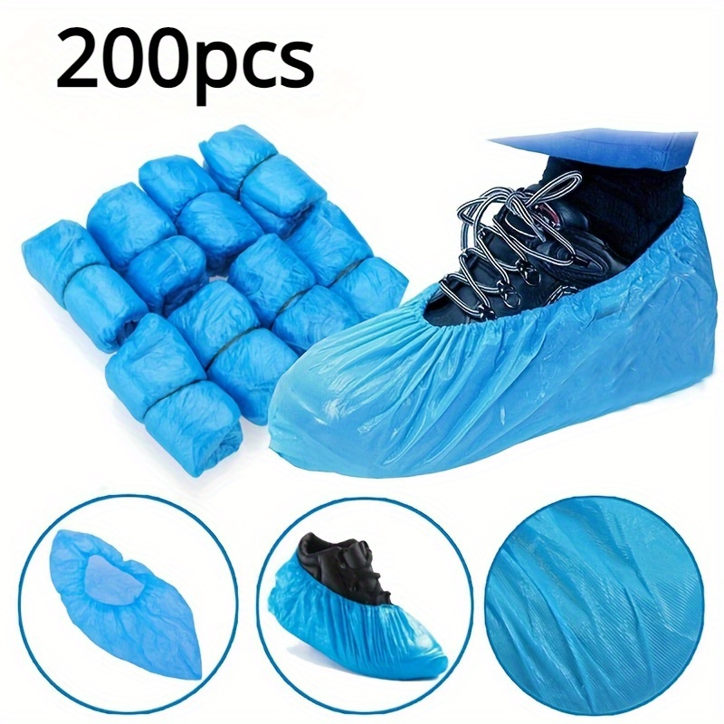 Reusable Shoe Covers Non-Woven Household Thick Washable Anti Slip Guests  Family