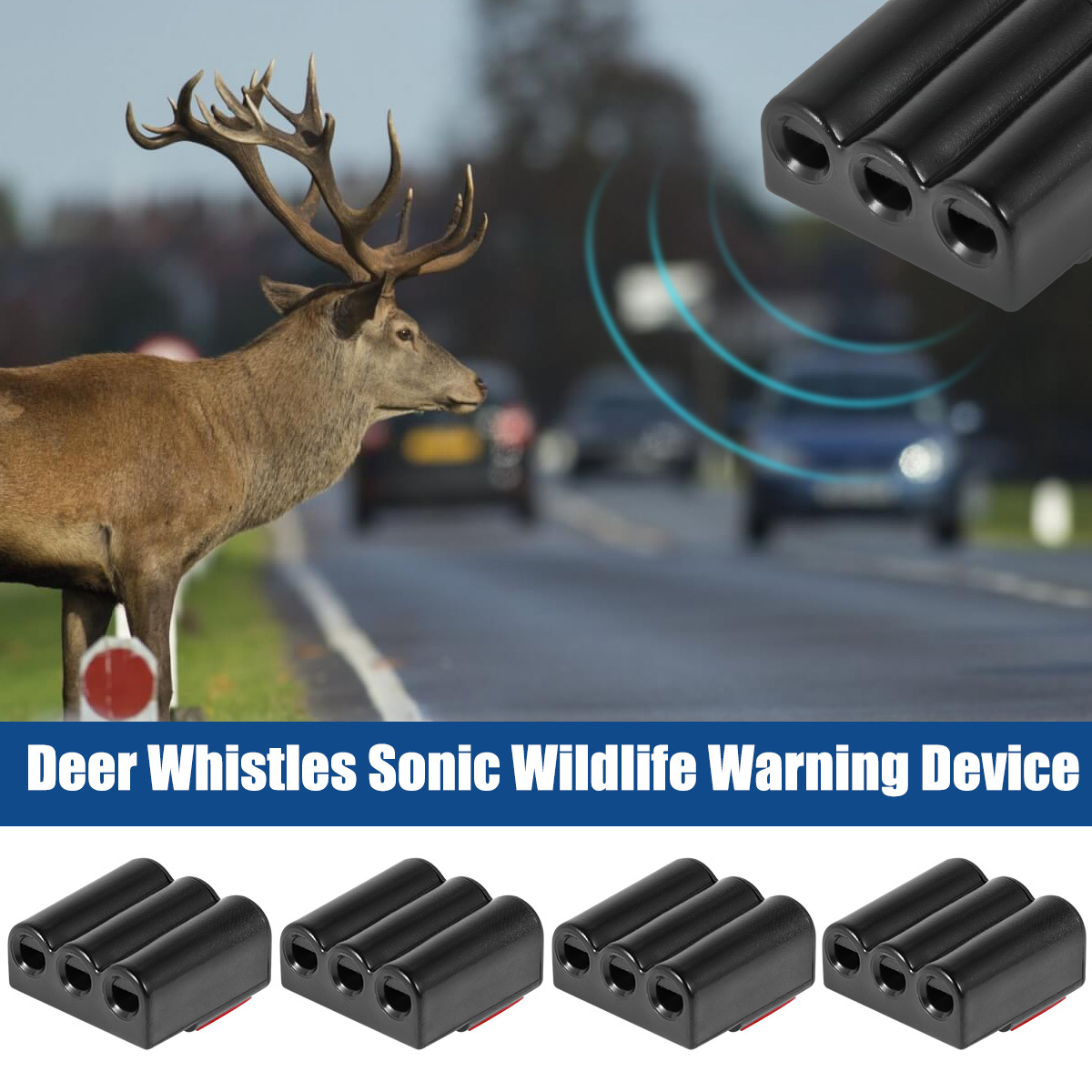 2 PCS Auto Deer Pfeife Vermeidet Deer Kollisionen Wildlife Warnung