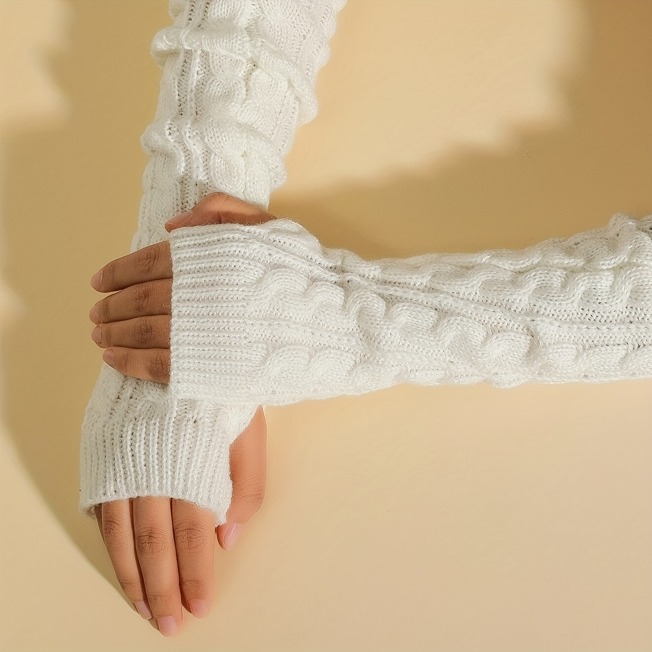 Women Gloves Stylish Hand Warmer Winter Gloves Women Arm Crochet