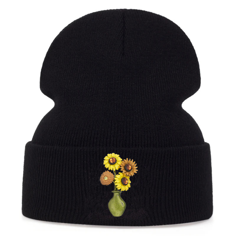 Gorro Lana Punto Lujo Mujer - Temu