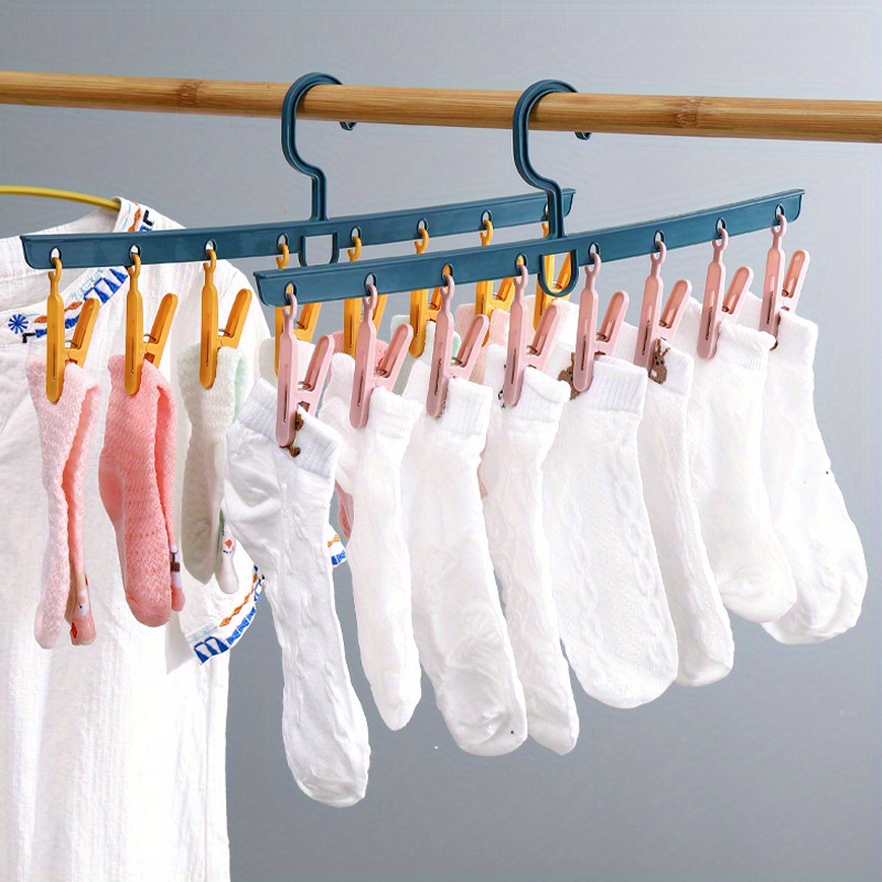 Hanging Hanger 32 Clips Multi Functional Windproof Socks Clip Clothes  Hangers