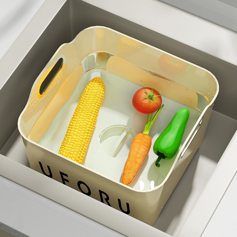 Organizador de frutas y verduras, cesta de almacenamiento multifuncional de  alta capacidad, apilable, ahuecada para Cocina