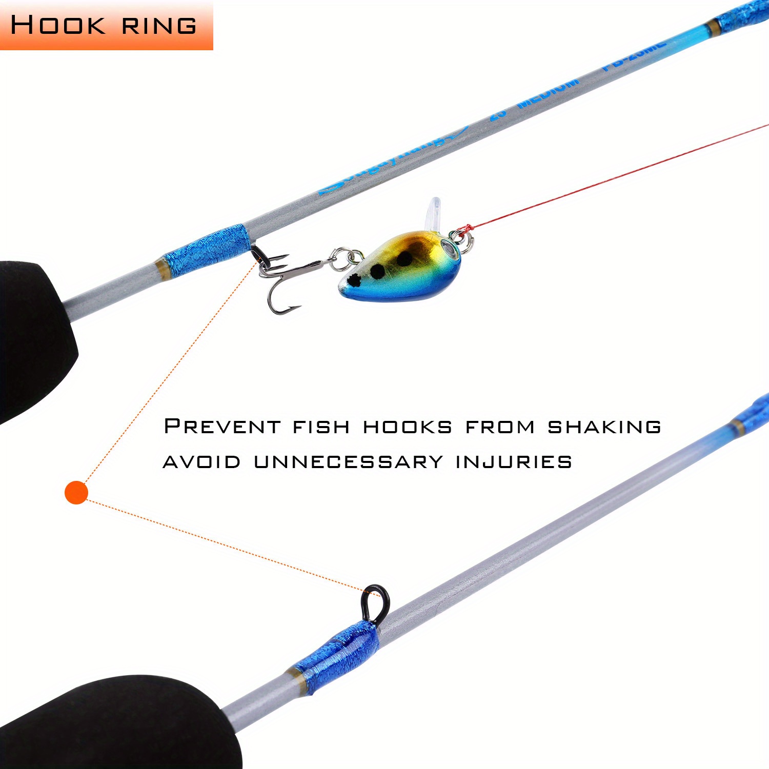 Sougayilang Ice Fishing Rod Mini Shrimp Rod Colorful - Temu United