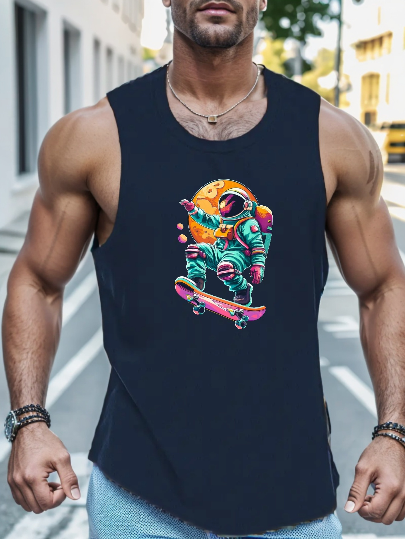 Camiseta Sin Mangas De Gimnasio Para Hombre Moda Deportiva De Malla  Transpirable