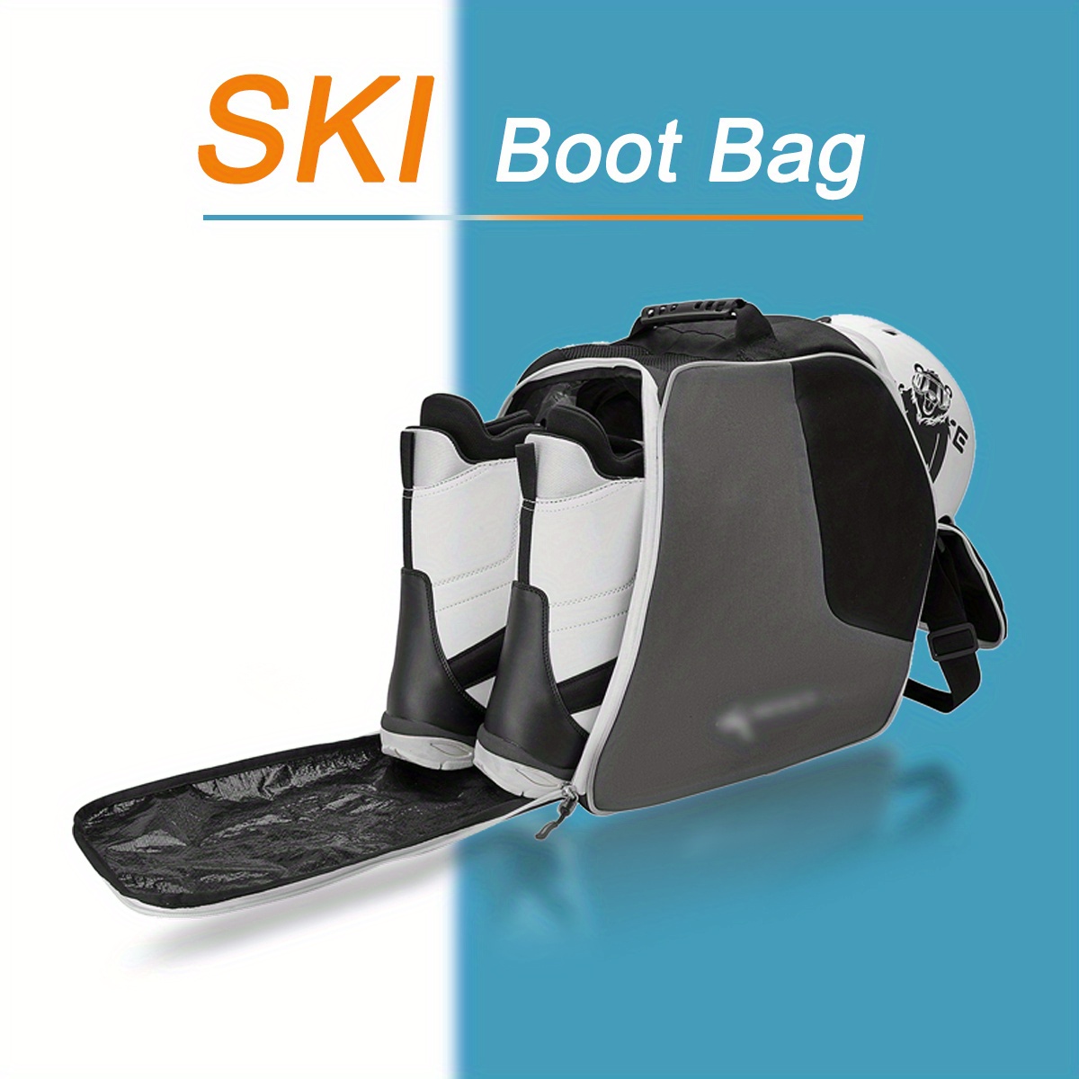 Combo de bolsa de esquí y bolsa de botas de esquí para viajes aéreos sin  relleno, bolsas de equipaje de esquí para equipo de viaje de nieve -  Estuche