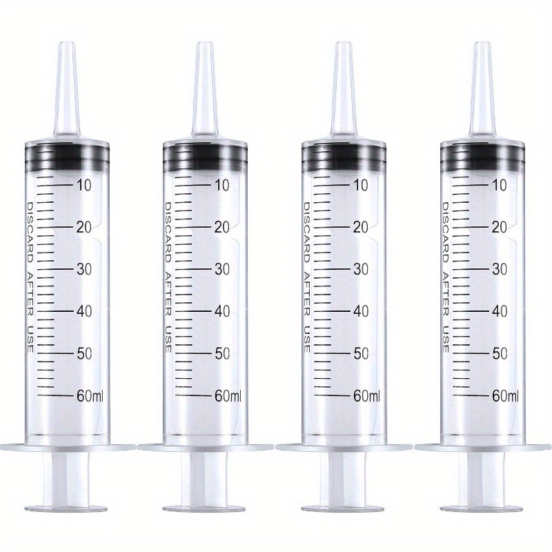 2pcs Small Pet Syringe Feeders Injection Water Feeder 0.68oz 2.03oz Syringe Pen Hand Push Type Without Needle Can Be Used For Pet Feeding Supplies