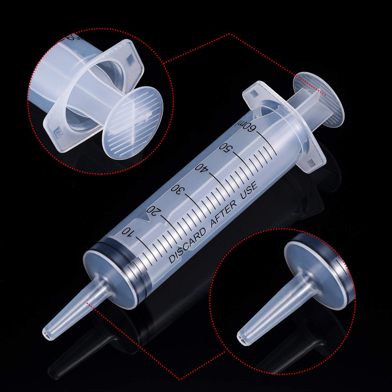 2pcs Small Pet Syringe Feeders Injection Water Feeder 0.68oz 2.03oz Syringe Pen Hand Push Type Without Needle Can Be Used For Pet Feeding Supplies