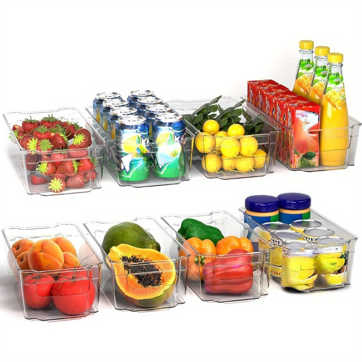 Organizador para frigorífico con tapa iDesign, 9 latas de bebidas,  transparente – Shopavia