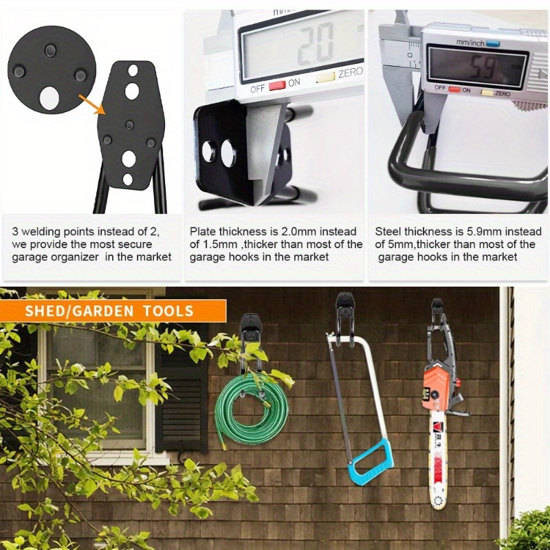 Heavy Duty Metal Hook Garage Organizer Wall Mount Bicycle Hanger