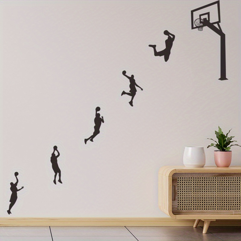 

1pc Creative Sports Wall Sticker, Basketball Pattern Self-adhesive Wall Stickers, Bedroom Entryway Living Room Porch Home Decoration Wall Stickers, Removable Stickers, Wall Decor Decals