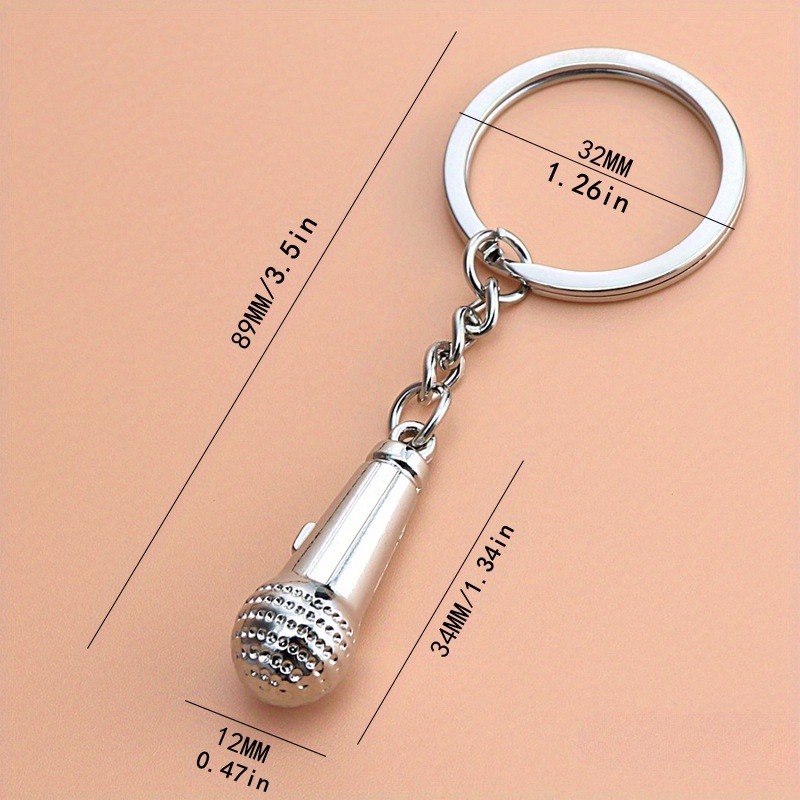 Guitar Mic Keychain Pendant Small Gift
