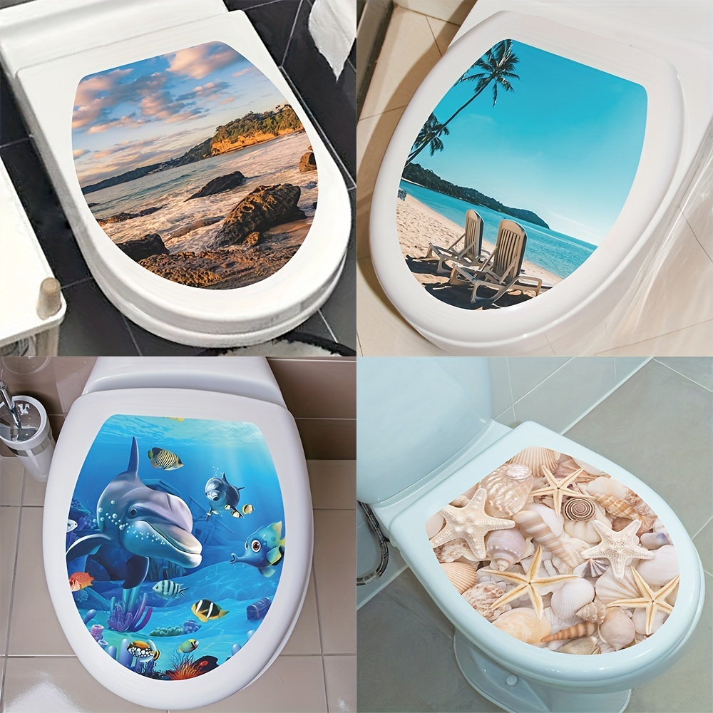 1 Adesivo Creativo Copertura Wc Adesivo Decorativo 3d Bagno - Temu Italy