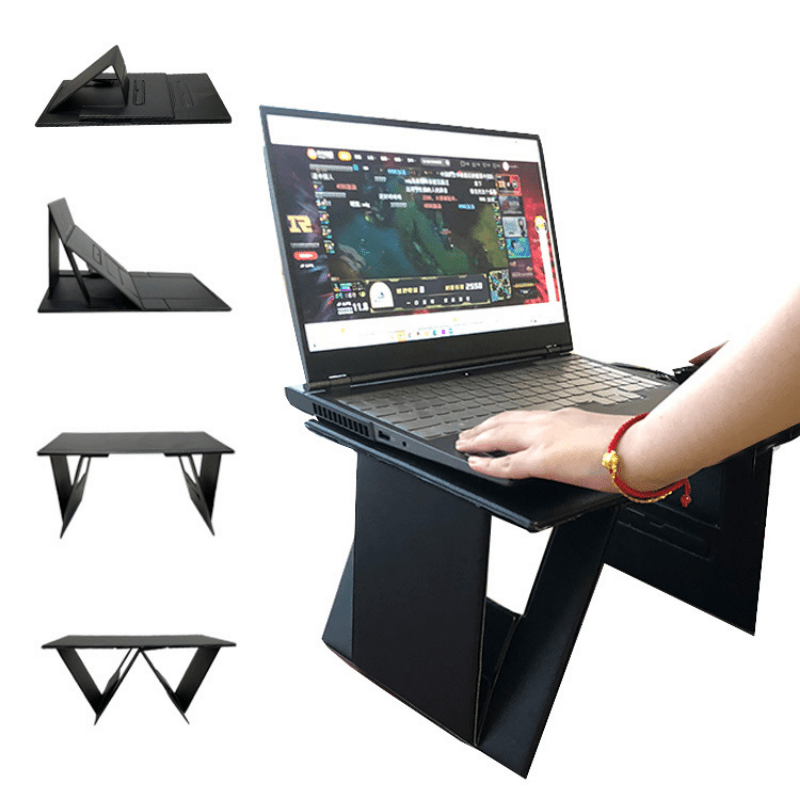 Free shipping Laptop desk wooden adjustable folding multifunctional layman  playing computer iPad tablet portable stand