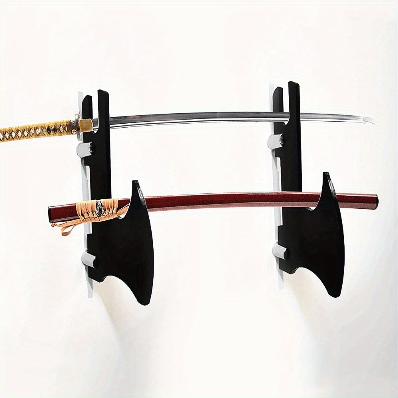 Soporte o estante de madera horizontal para su espada o katana