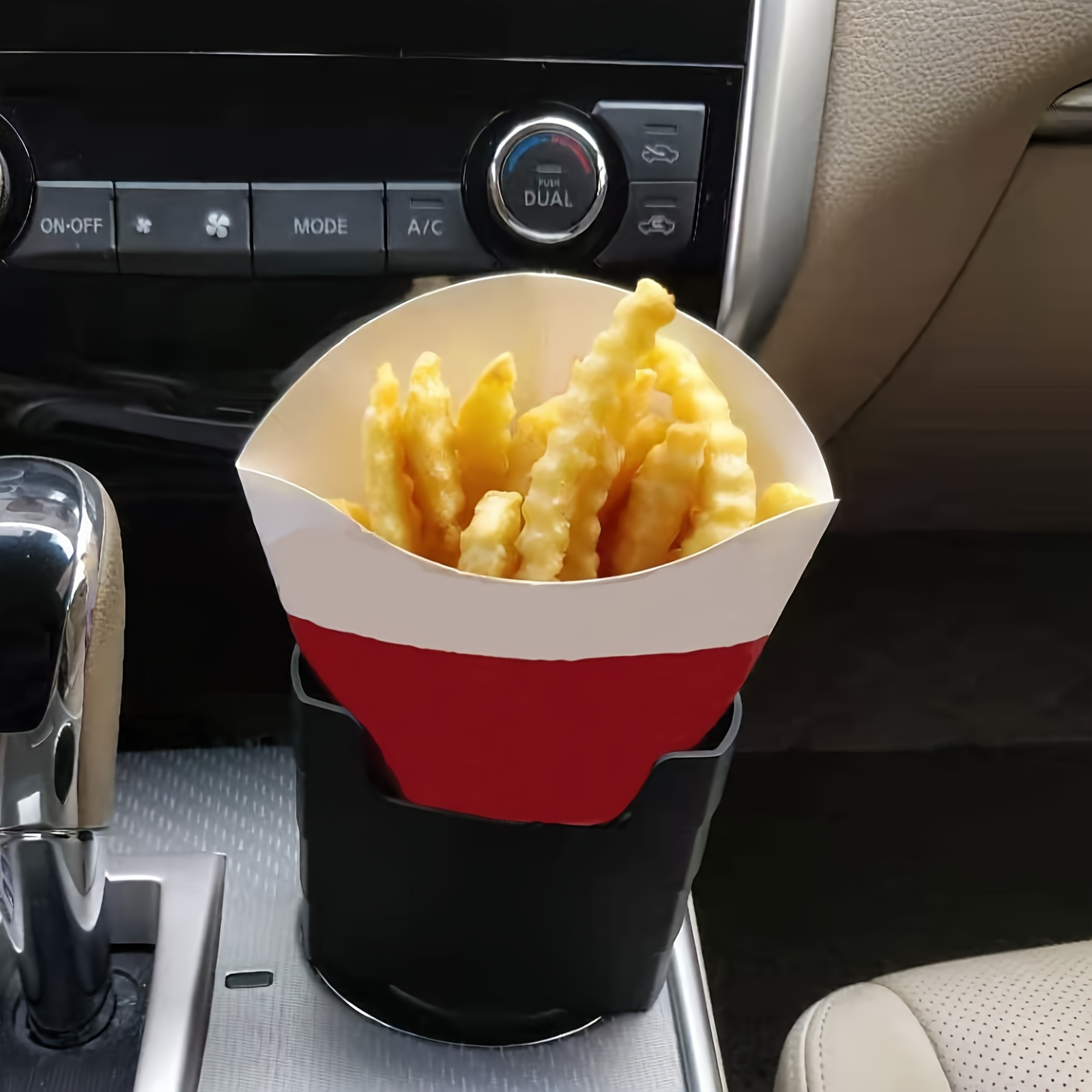 1pc Red Car Air Vent Storage Rack For Ketchup, Salad Dressing, French  Fries, Chicken Nuggets Dipping Sauces