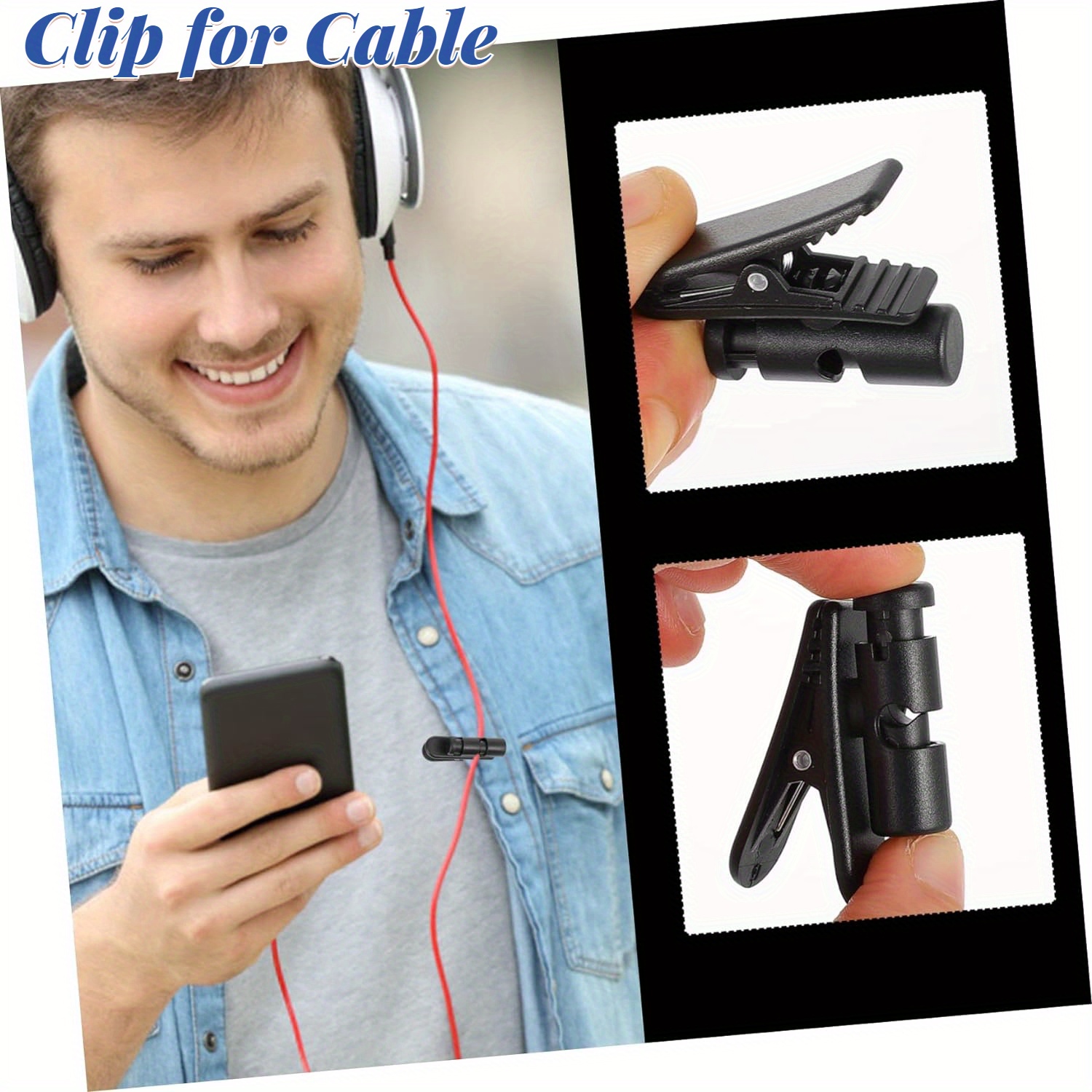 Headphone Wire Clip Headset Cable Clamp Earbud 0 5 4mm Cord Collar Hook For  Cell Phone Earphone Broadcast Microphone Walkie Talkie Music Mp3 Computer  Chat Diy Ie80s Ie800s - Cell Phones & Accessories - Temu