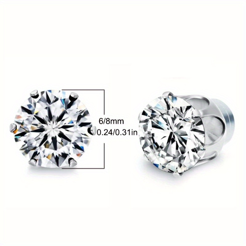 Cubic zirconia magnetic on sale earrings