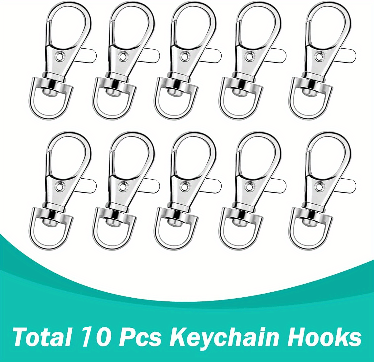 Swivel Snap Hooks With Key Rings For Keychain Making - Temu
