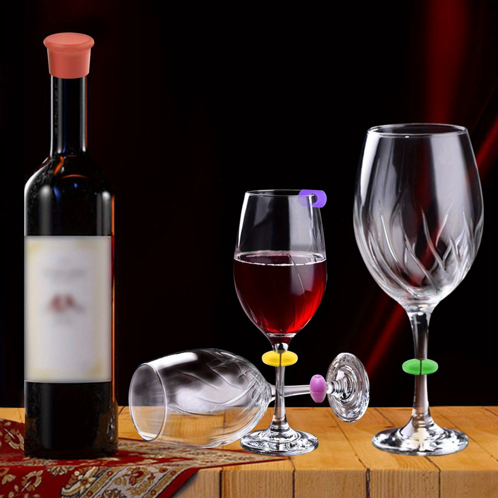 Wine Glass Charms Wine Charms With Stopper And Pourer wine - Temu