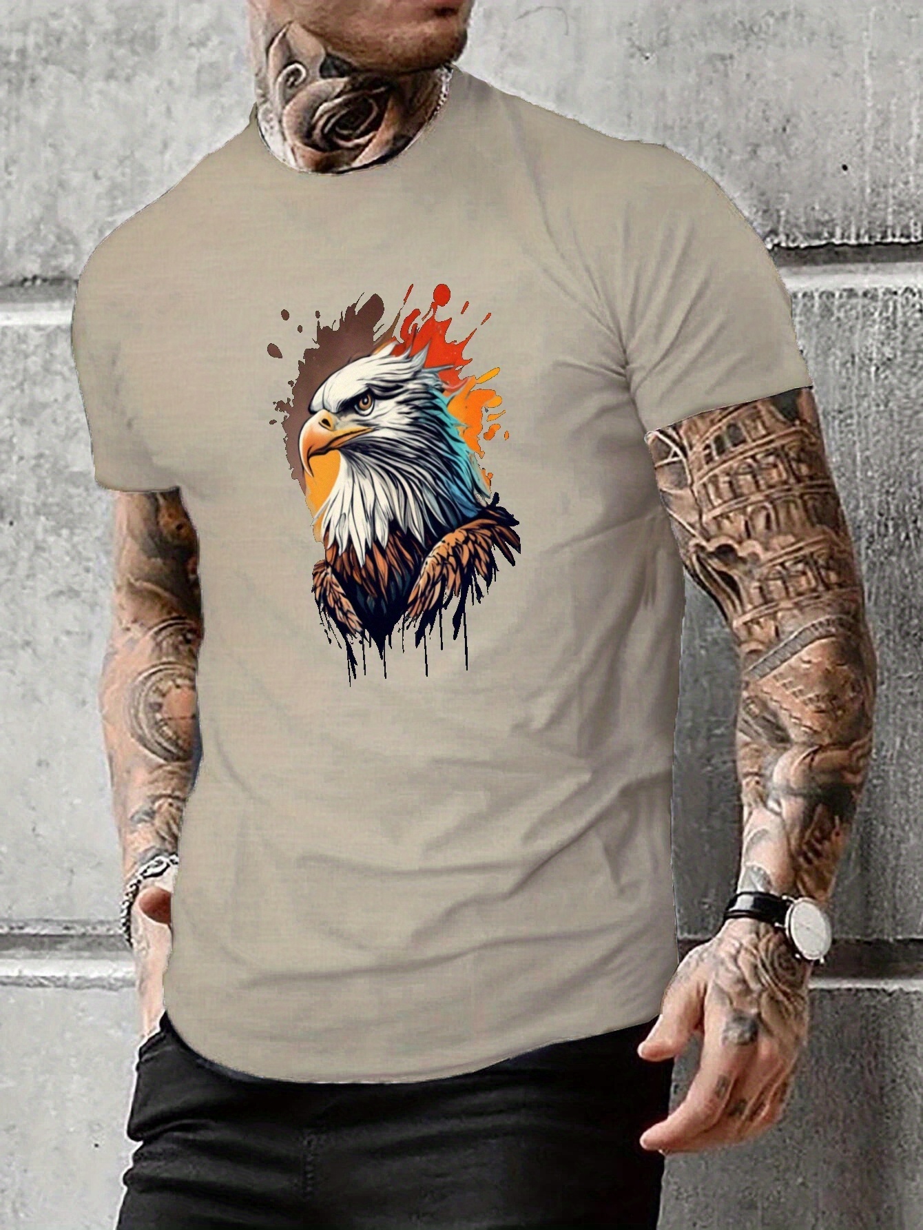camiseta hombre diseño en línea única - Temu Dominican Republic, image size:800x1066