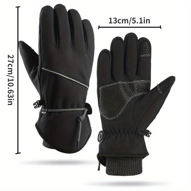 1 Par Guantes Térmicos Terciopelo Ciclismo Esquí Pantalla Táctil Hombre,  Guantes Impermeables Resistentes Viento Exteriores, Compra En Temu Empieza  Ahorrar