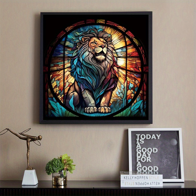 Grande tigre pieno di diamanti mosaico animale leone 5D pittura