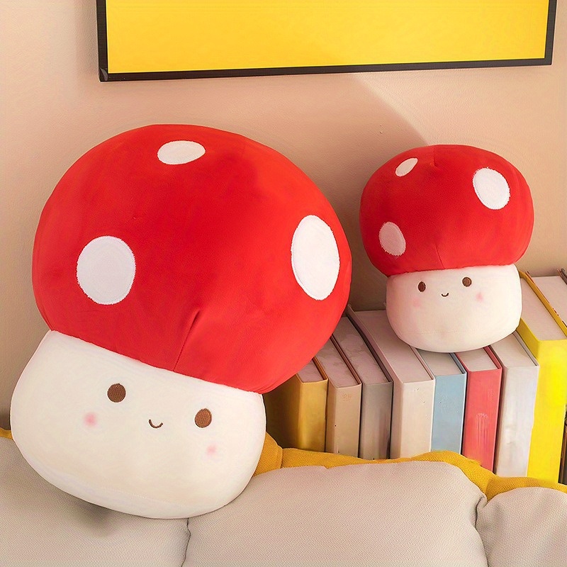 3d Mushroom Throw Pillows Funny Food Pillow Plush Toys - Temu