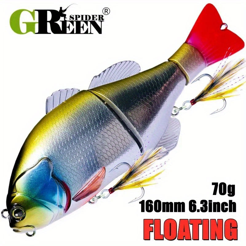 8PCS Floating Popper Fishing Tail Lures Hard Bait Fishing Tail Lures Hard  Bait 3D Eyes, Multi Jointed Swimbaits Slow Sinking Lure Bass Fishing  Tackle Kits Lifelike