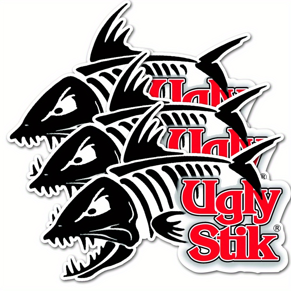 Ugly Stik Black Fish Sticker Decal Label Vintage Decal Lure - Temu