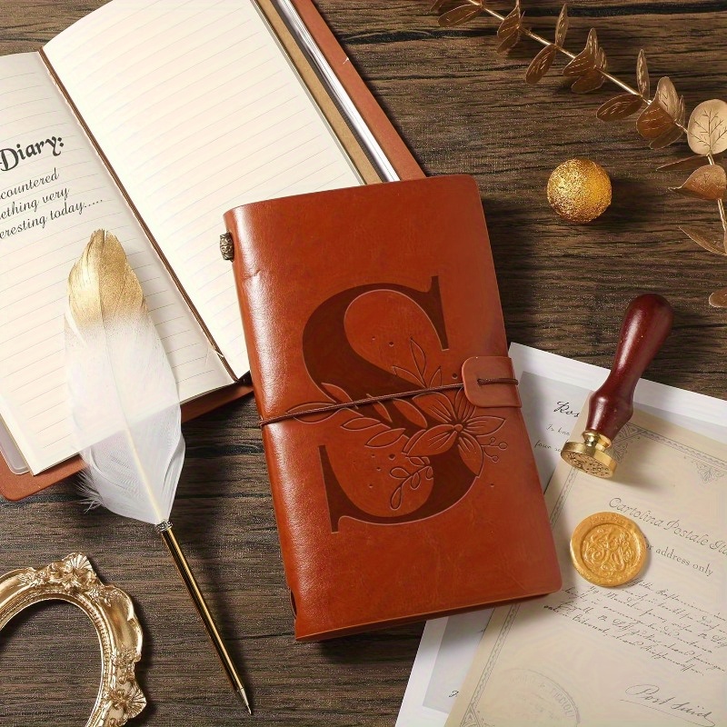 Vintage Faux Leather Sketch Book Handmade Journal Notebook - Temu