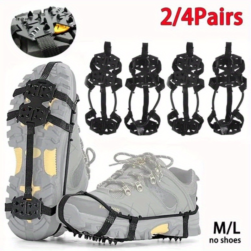 8 Teeth Climbing Crampons for Outdoor Winter Walk Ice Fishing Snow Shoes  Antiskid Shoes Manganese Steel Shoe Covers Crampones