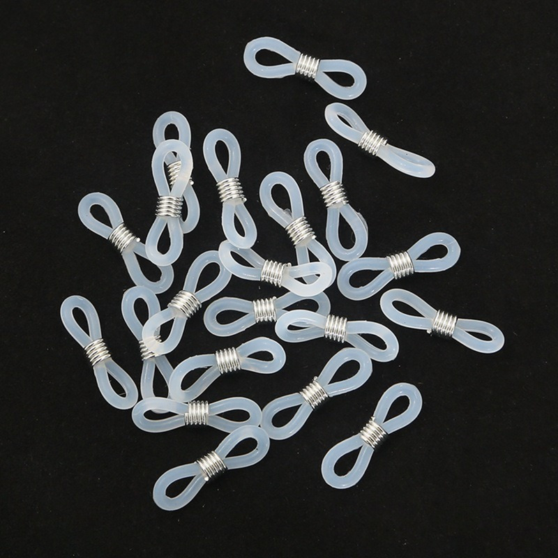 20pcs Eyeglass Chain Ends Adjustable Rubber Spectacle End Connectors For  Eye Glasses Holder Necklace Chain Jewelry Accessories